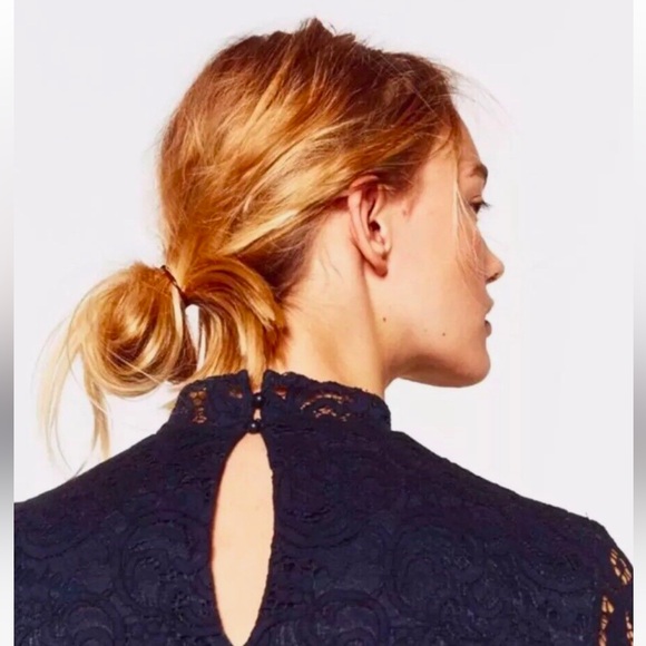 Zara navy blue lace shift dress size small - Picture 12 of 15